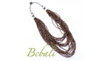 Beading Necklace Multi Strands Solid Color